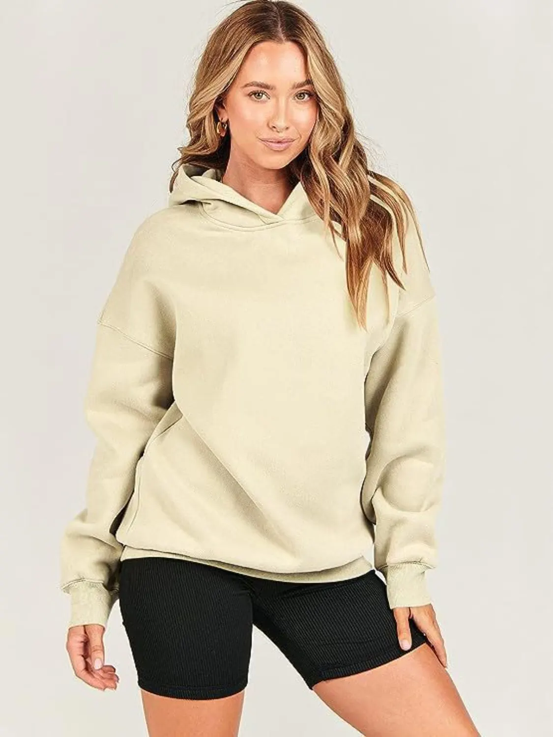 Dropped Shoulder Long Sleeve Hoodie 16