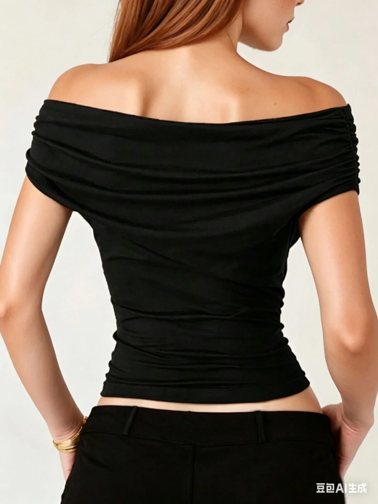 Off-Shoulder Ruched T-Shirt 4