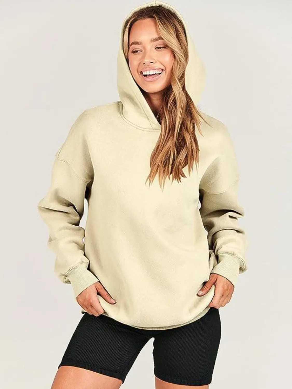 Dropped Shoulder Long Sleeve Hoodie 20