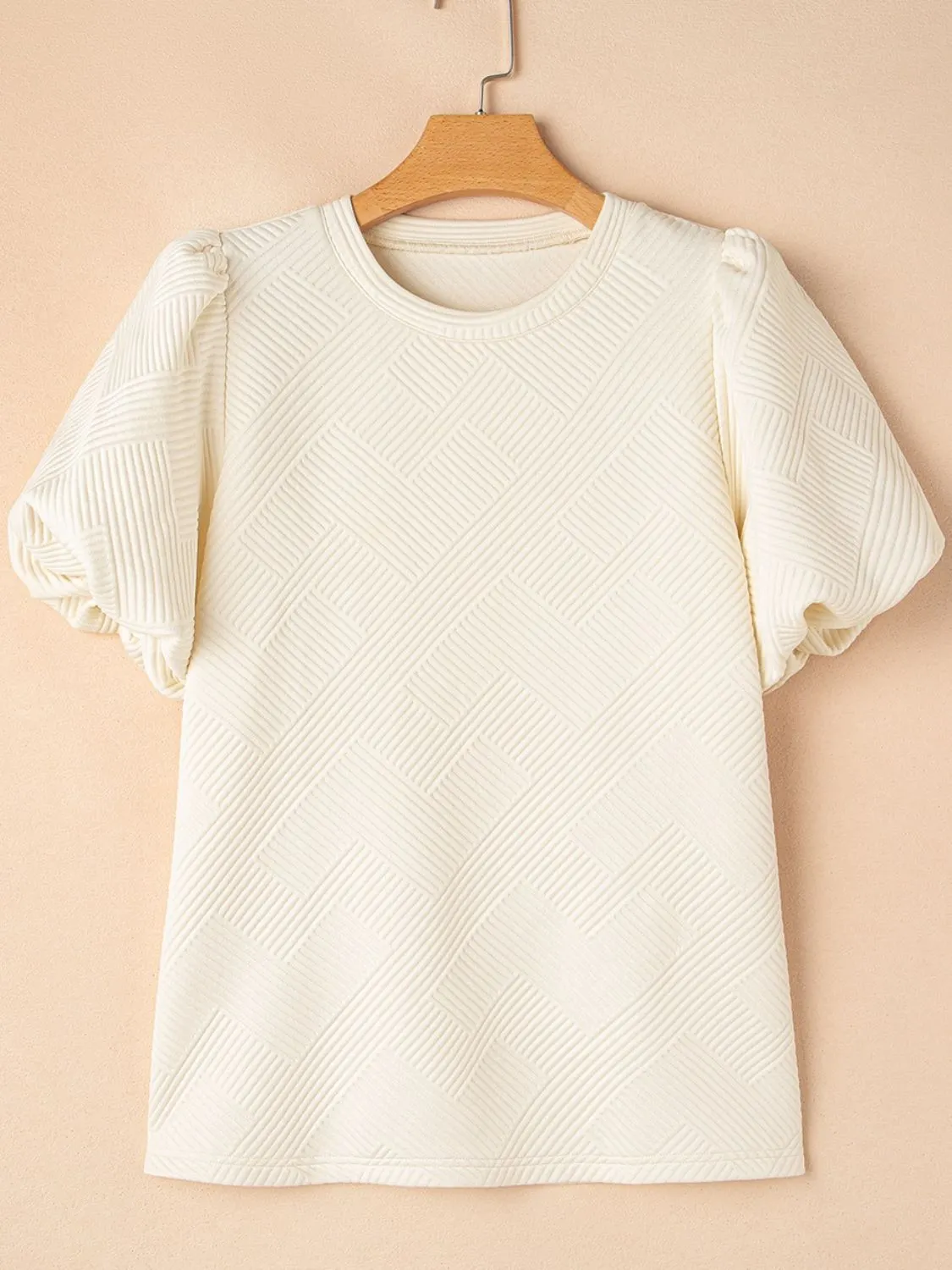 Textured Puff Sleeve T-Shirt 6
