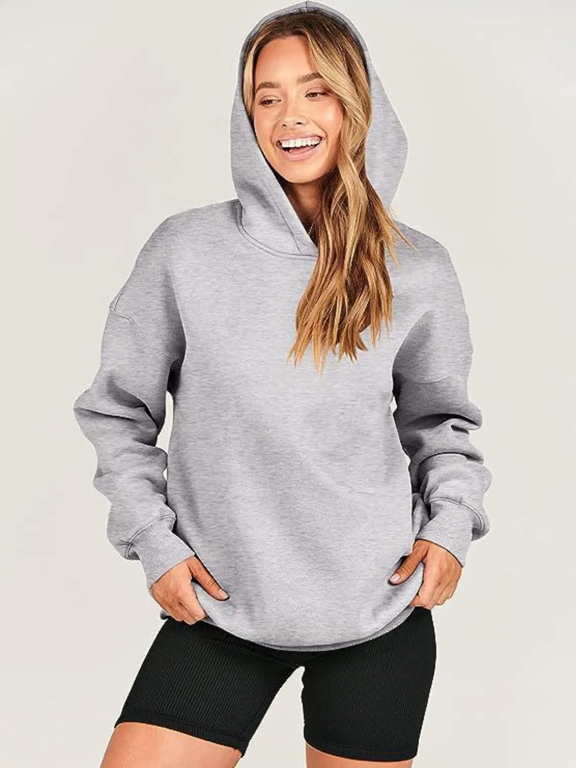 Dropped Shoulder Long Sleeve Hoodie 4