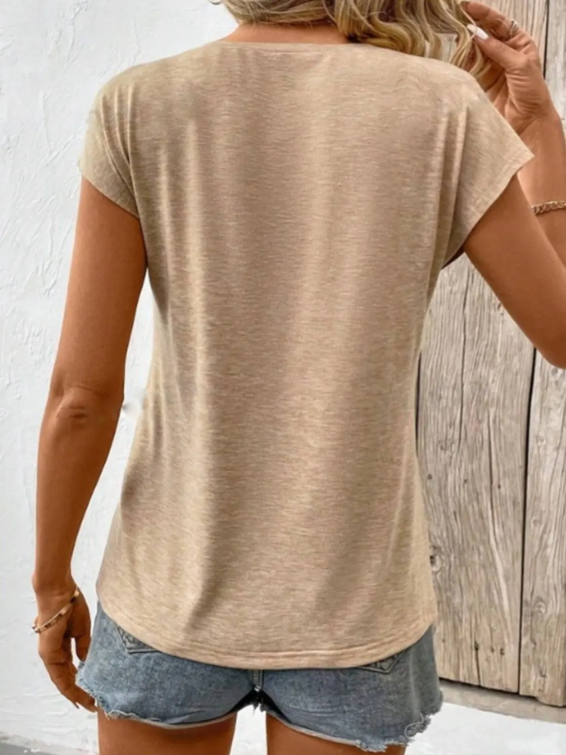V-Neck Short Sleeve T-Shirt 5