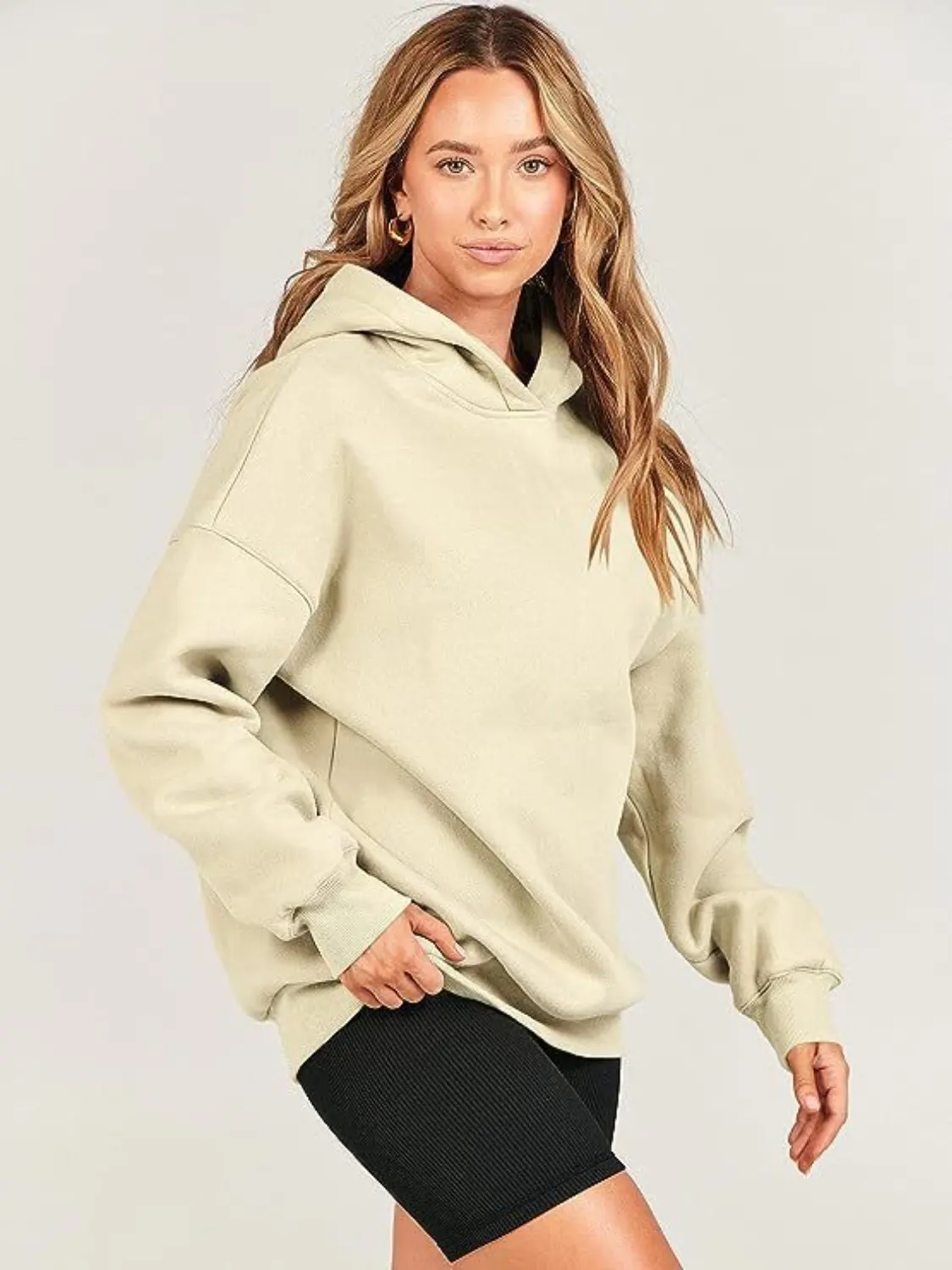 Dropped Shoulder Long Sleeve Hoodie 18