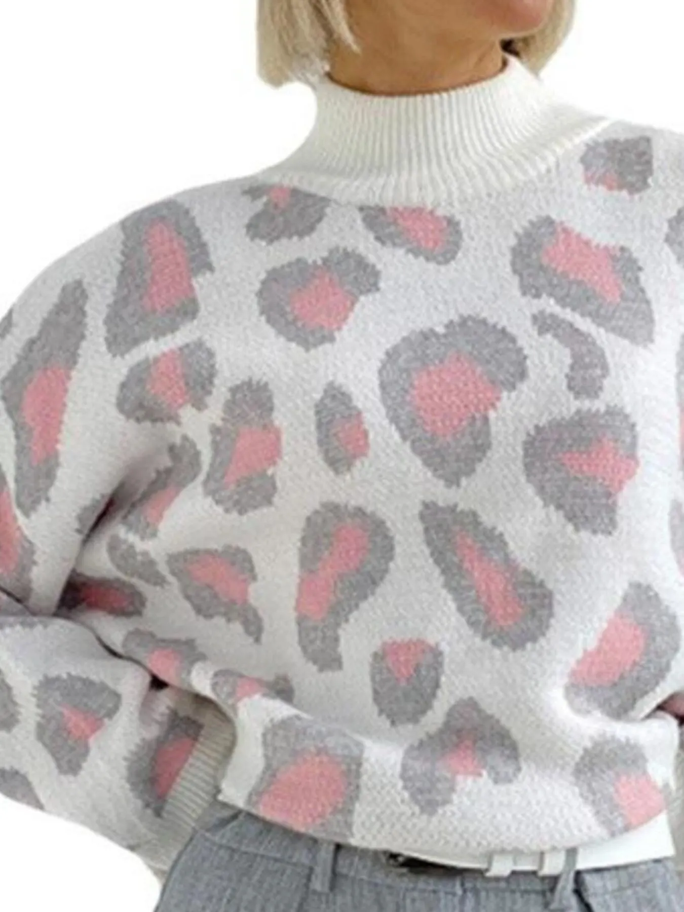 Leopard High Neck Sweater 6