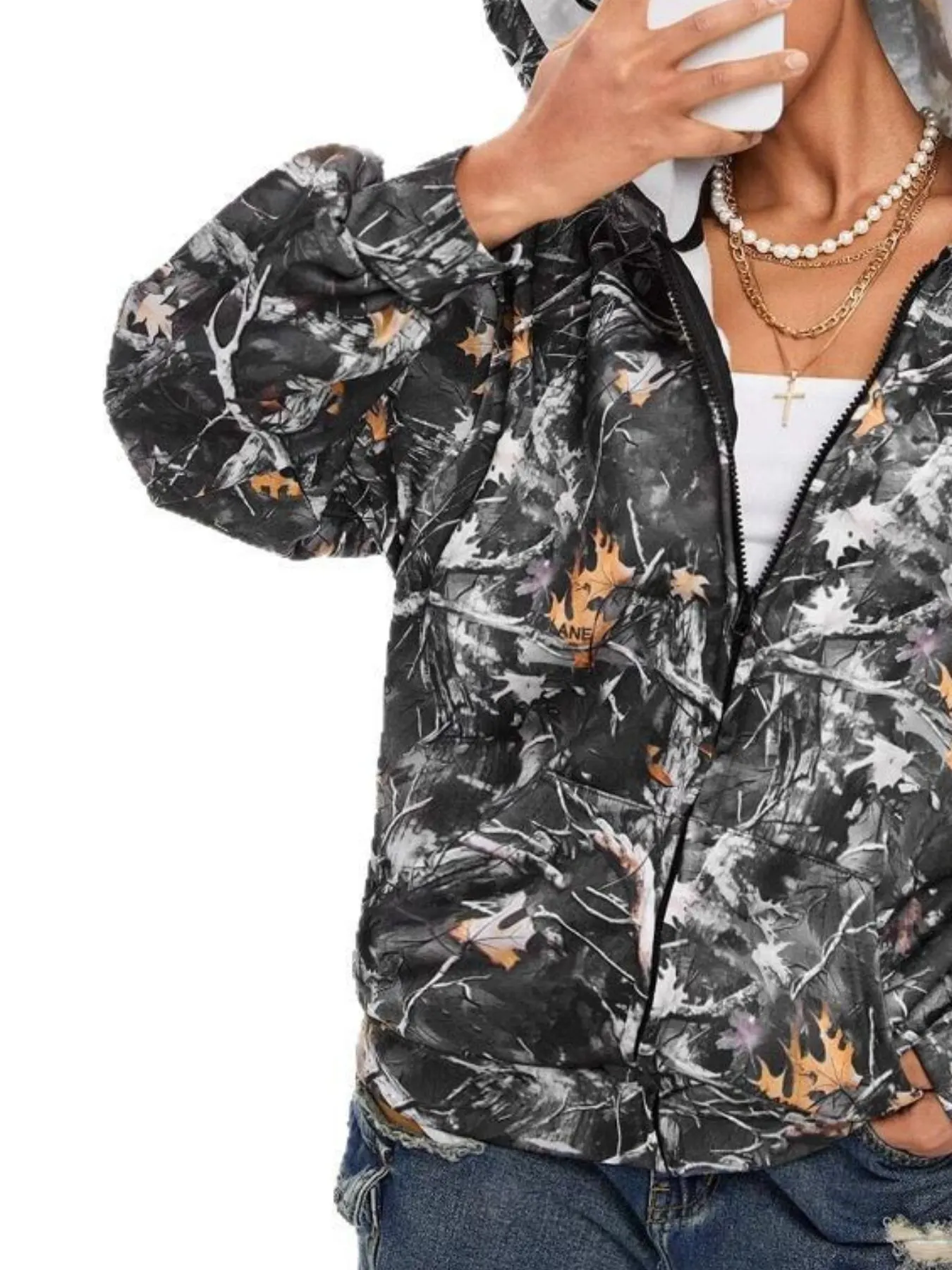 Vintage Printed Zip-Up Hoodie 6
