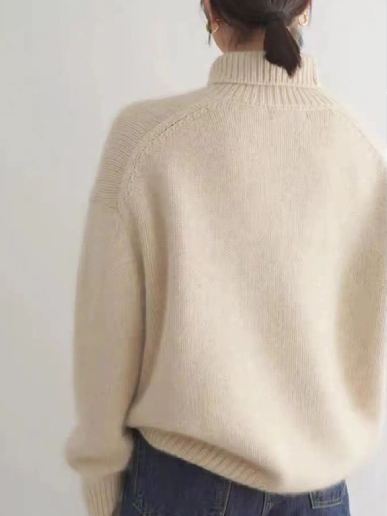 Turtleneck Dropped Shoulder Sweater 6