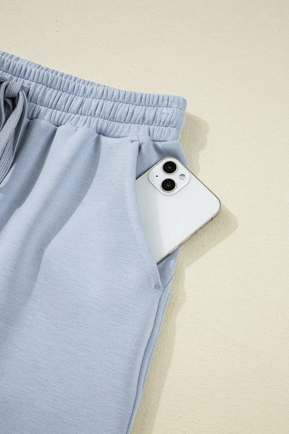 Half Zip Thumbhole Sleeve Hoodie and Pants 2pcs Outfit 11