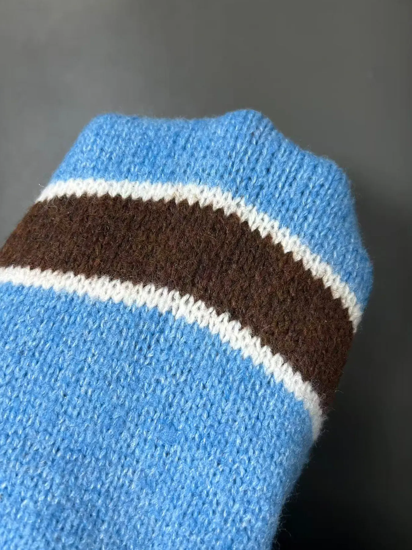 Striped Button Detail Sweater 7