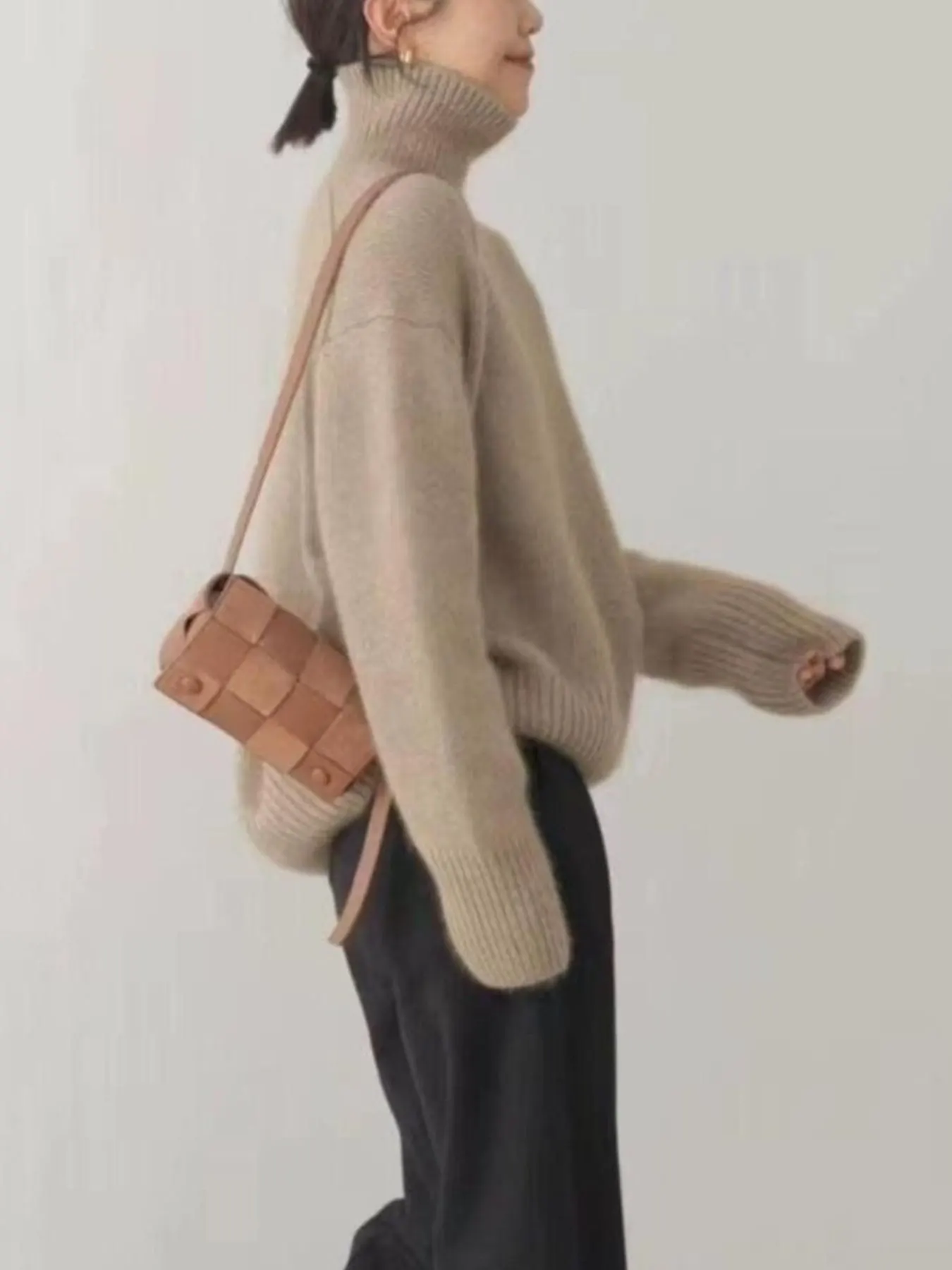Turtleneck Dropped Shoulder Sweater 14
