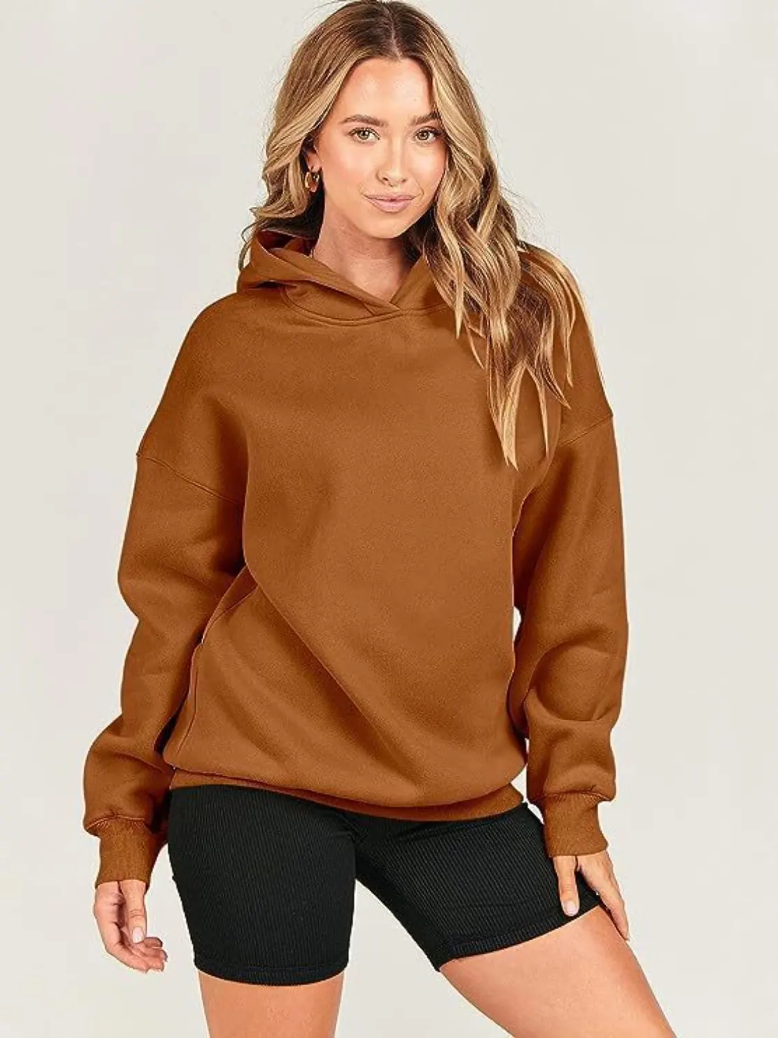 Dropped Shoulder Long Sleeve Hoodie 21