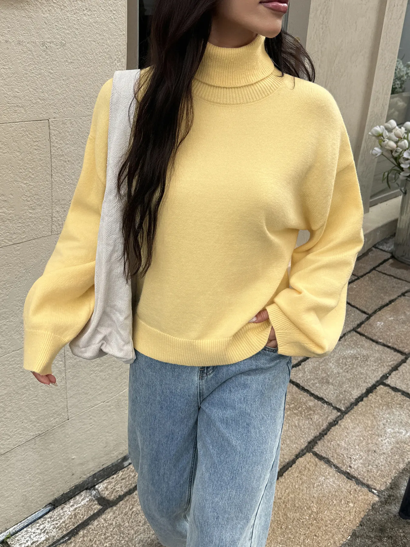 Turtleneck Long Sleeve Sweater 4