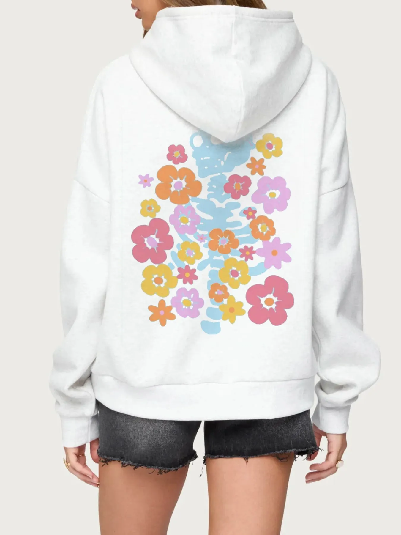 Drop Shoulder Graphic Hoodie with Kangaroo Pocket 11