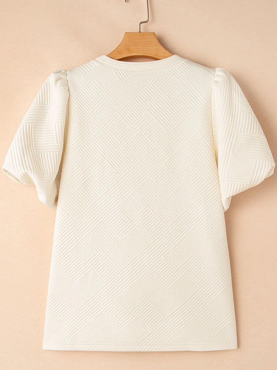 Textured Puff Sleeve T-Shirt 7