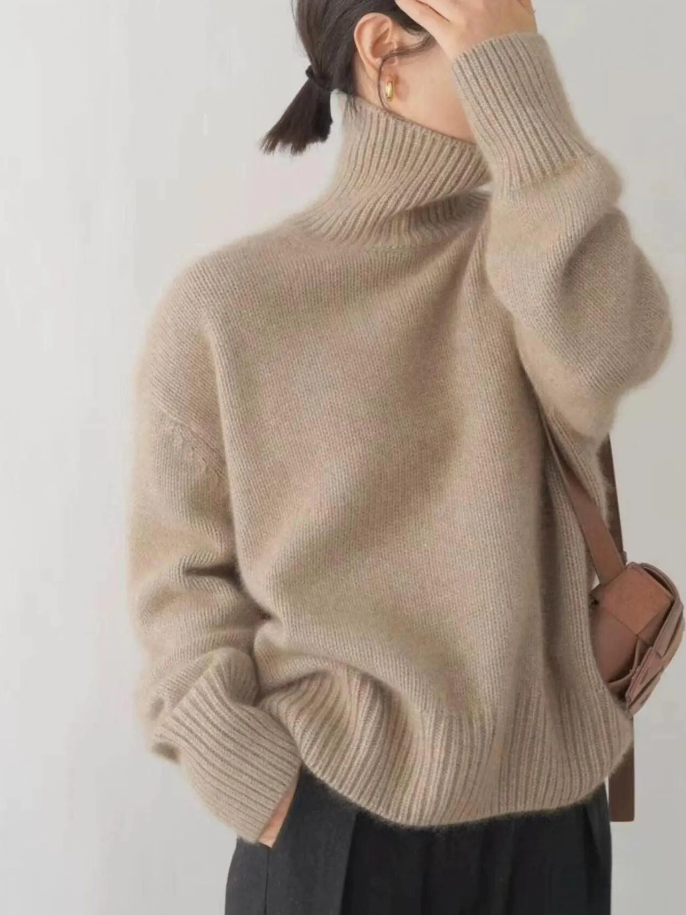 Turtleneck Dropped Shoulder Sweater 12