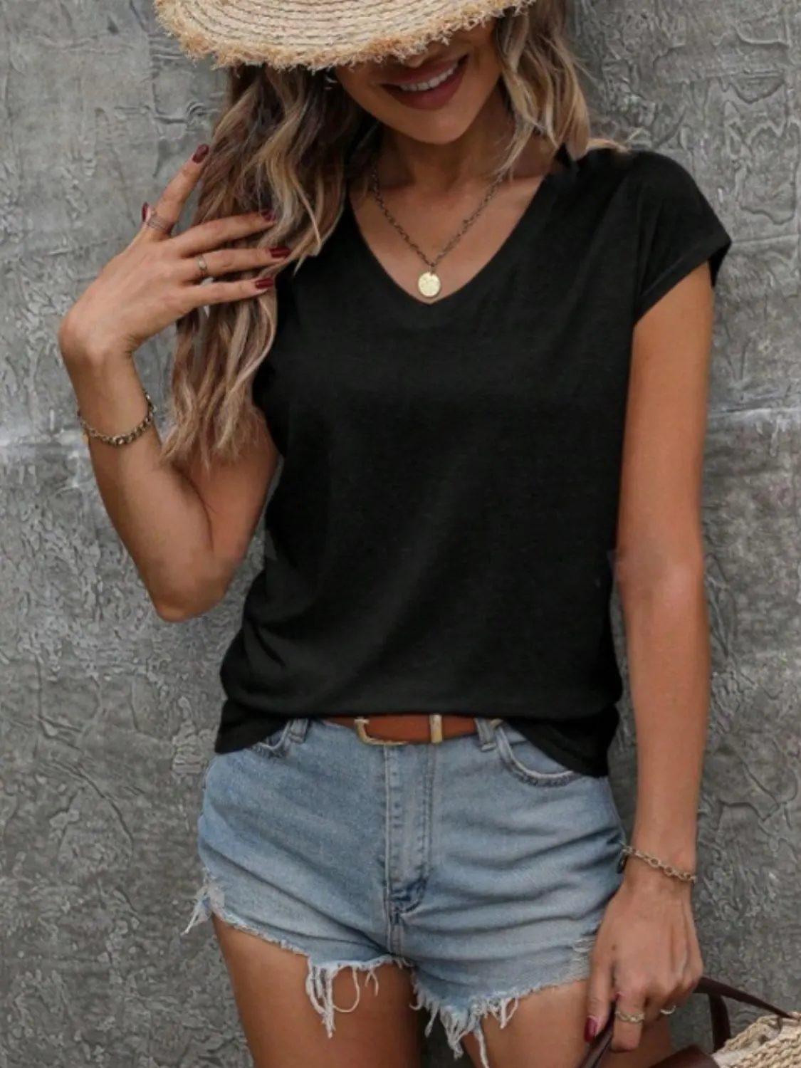 V-Neck Short Sleeve T-Shirt 10