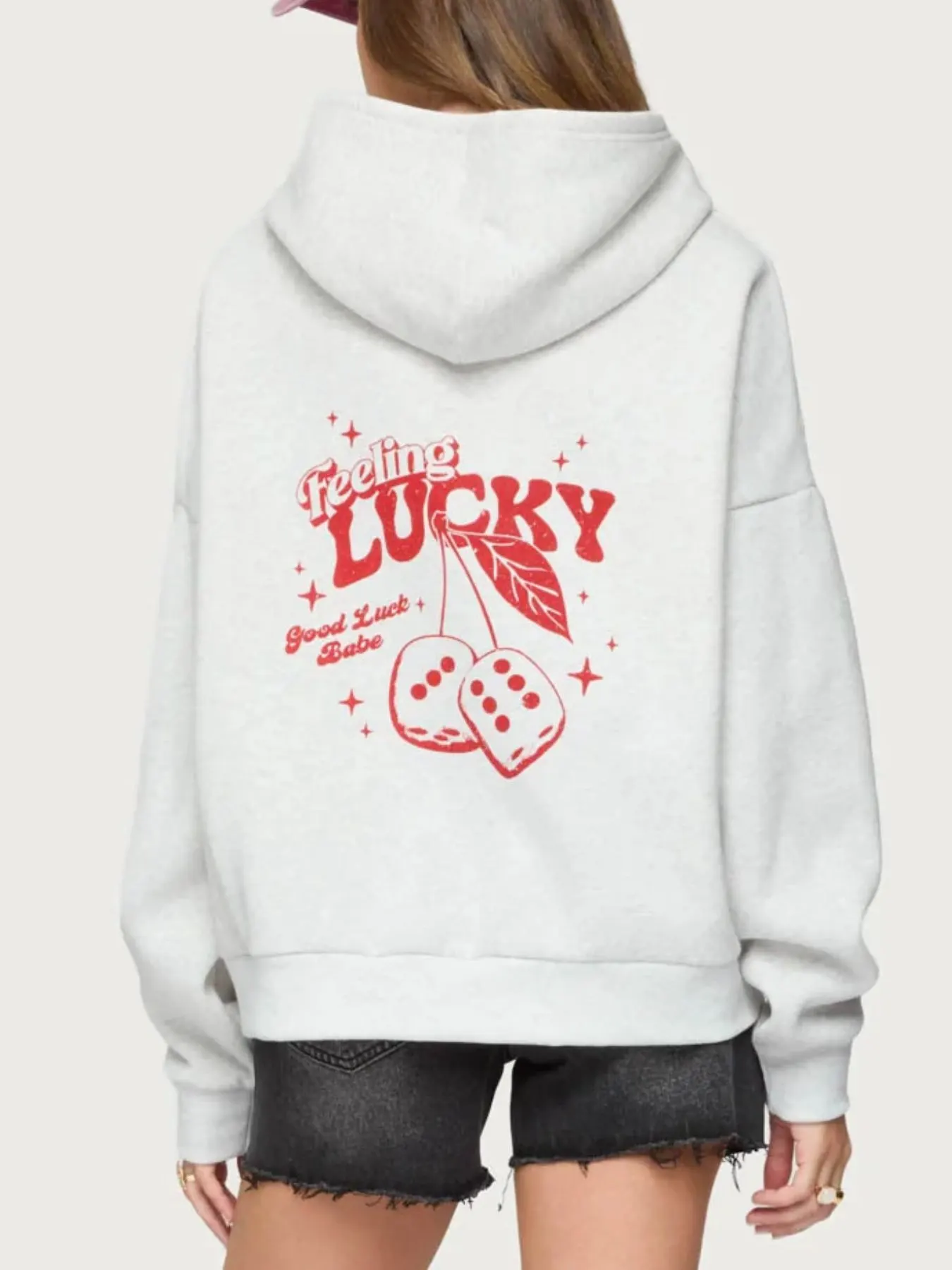 Drop Shoulder Graphic Hoodie with Kangaroo Pocket 3