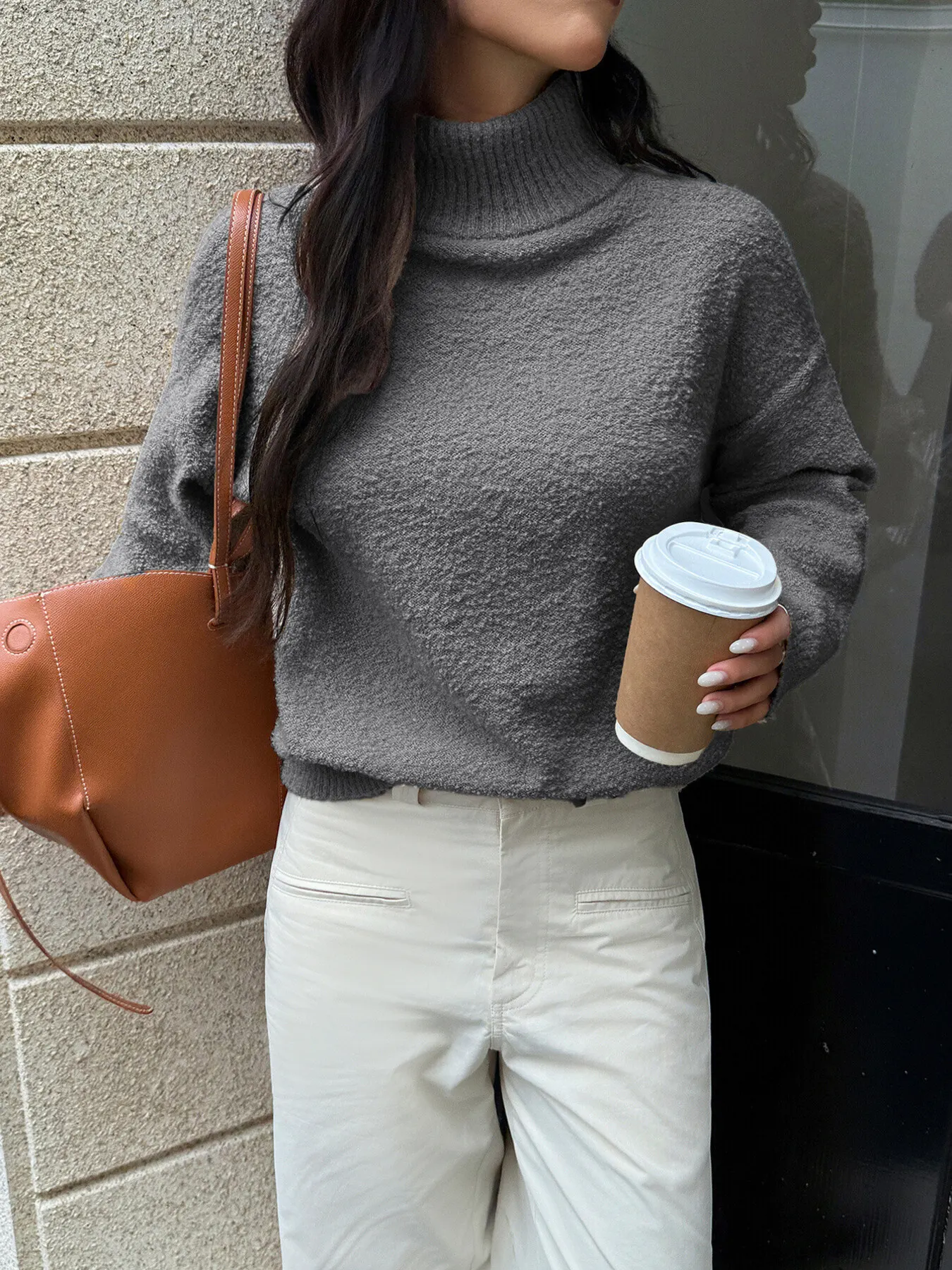Turtleneck Long Sleeve Sweater 17