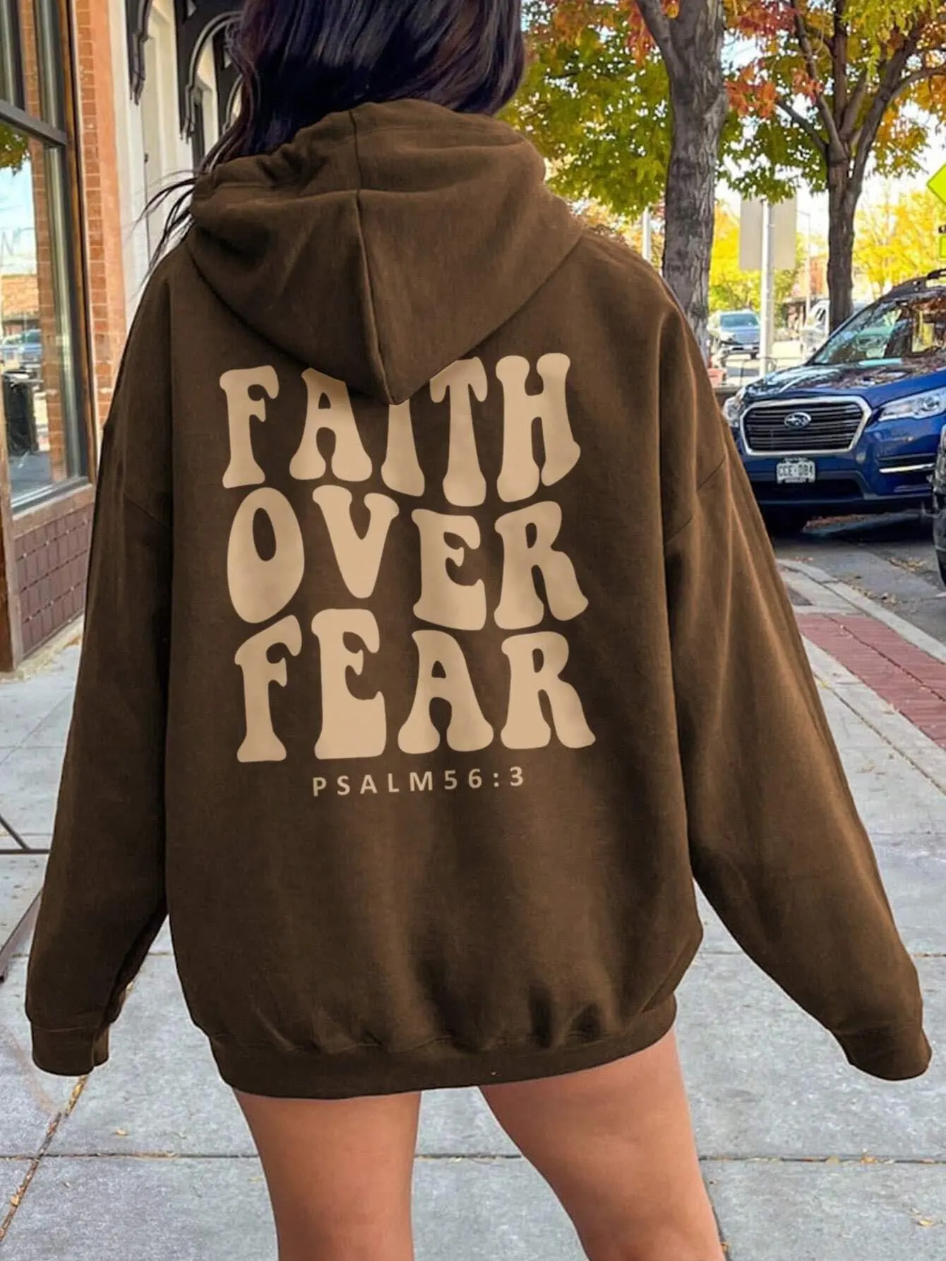 FAITH OVER FEAR Dropped Shoulder Hoodie 7