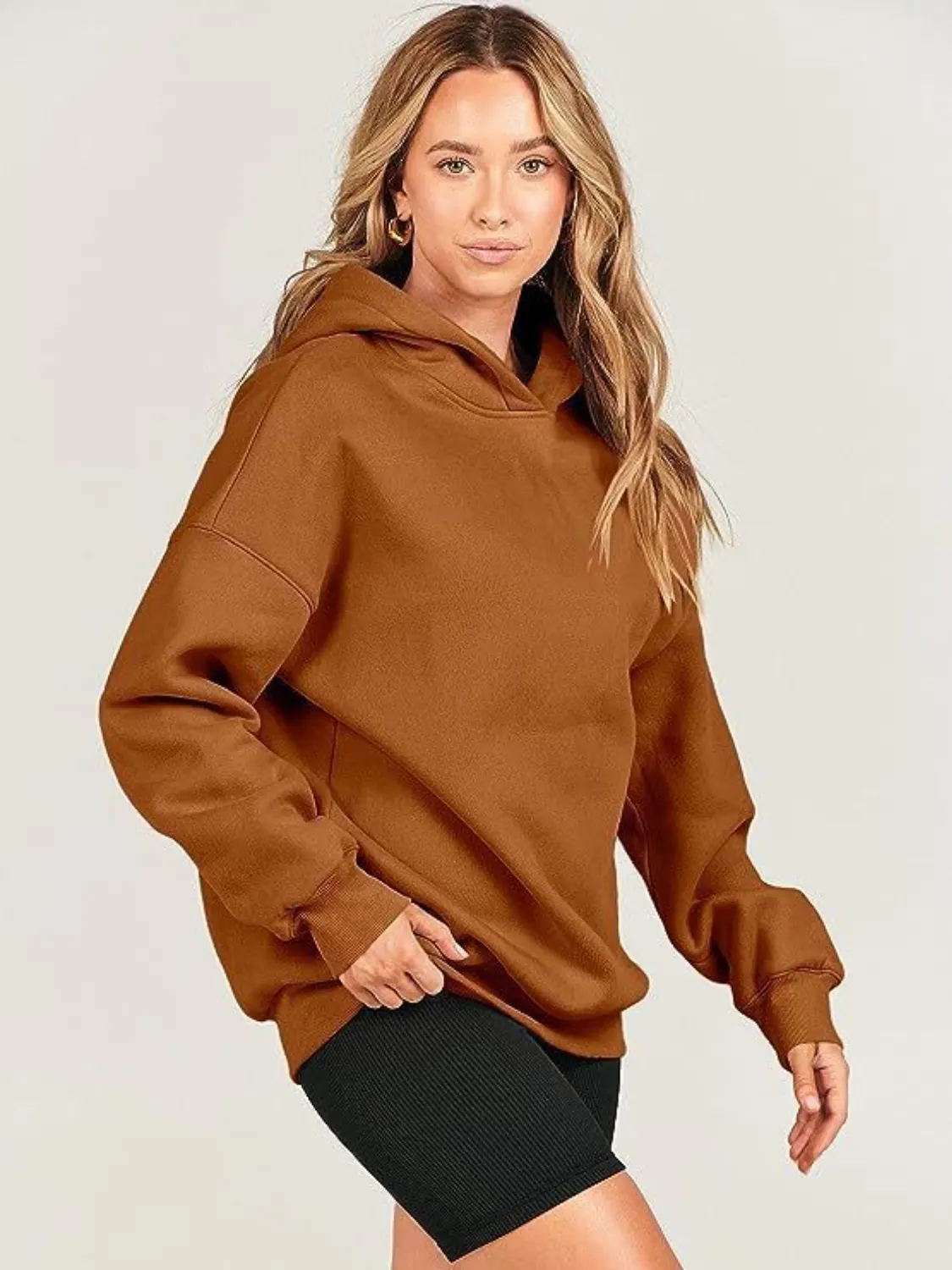 Dropped Shoulder Long Sleeve Hoodie 23