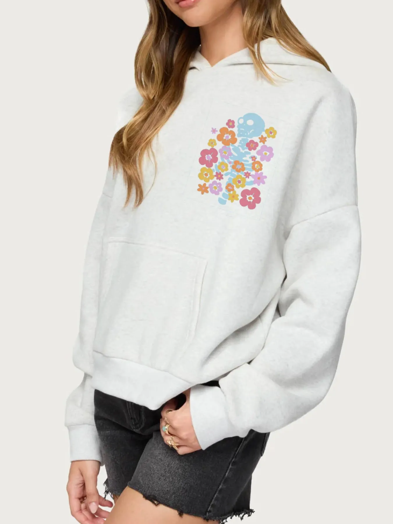 Drop Shoulder Graphic Hoodie with Kangaroo Pocket 12