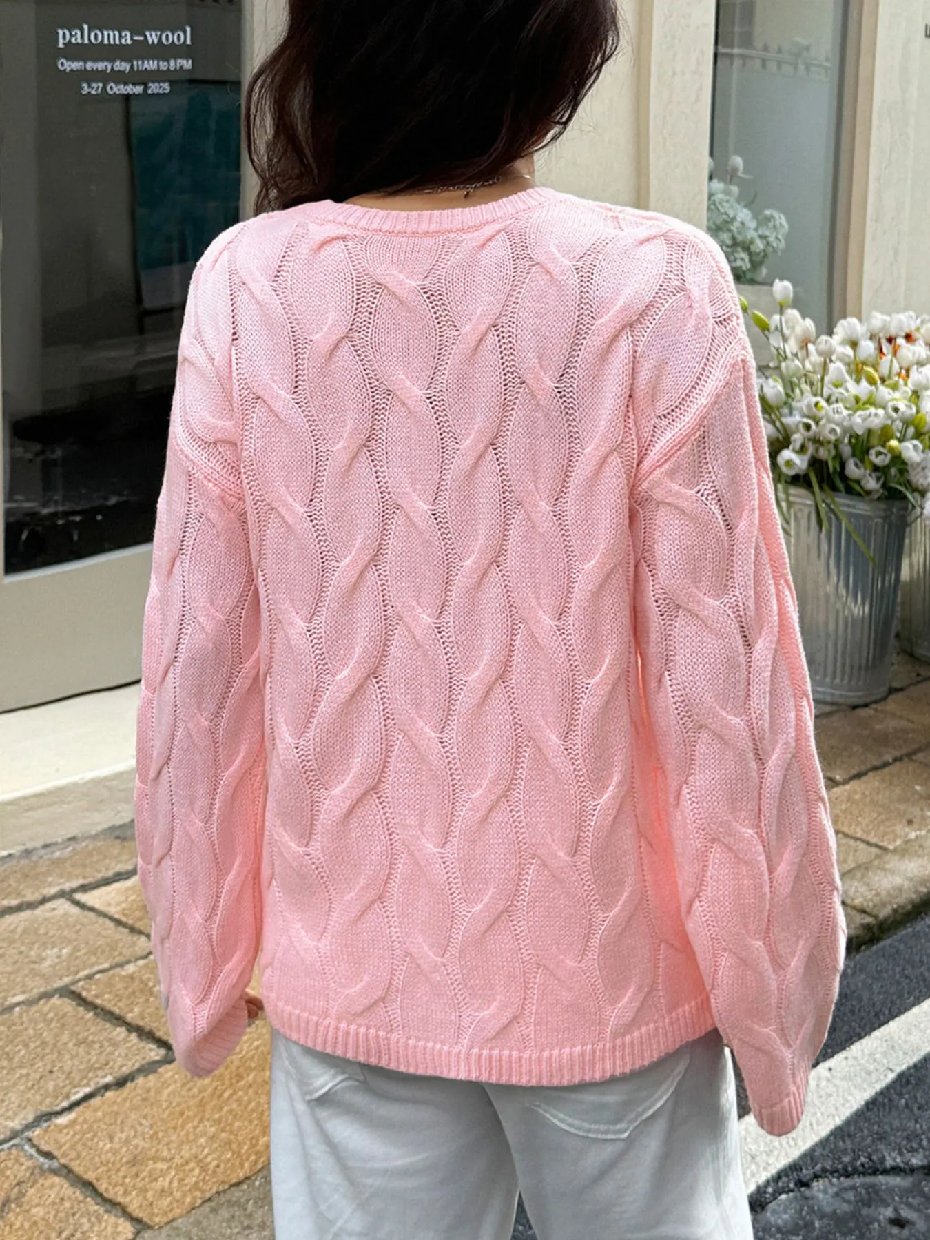 Cable Knit Long Sleeve Sweater 12