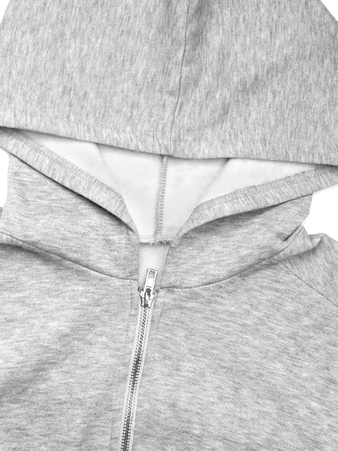 Cropped Zip-Up Long Sleeve Hoodie 7