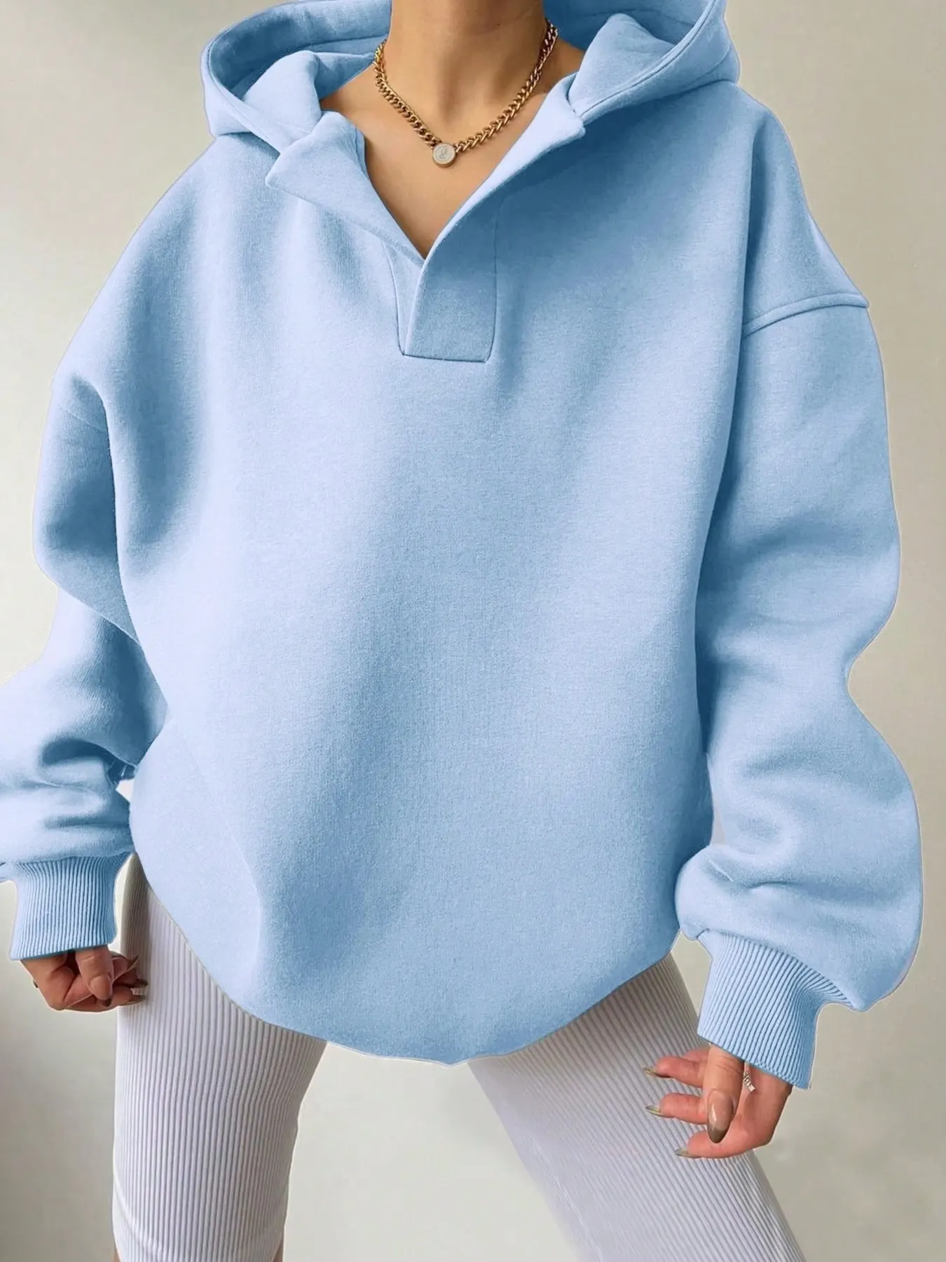 Dropped Shoulder Long Sleeve Sweatshirt 10