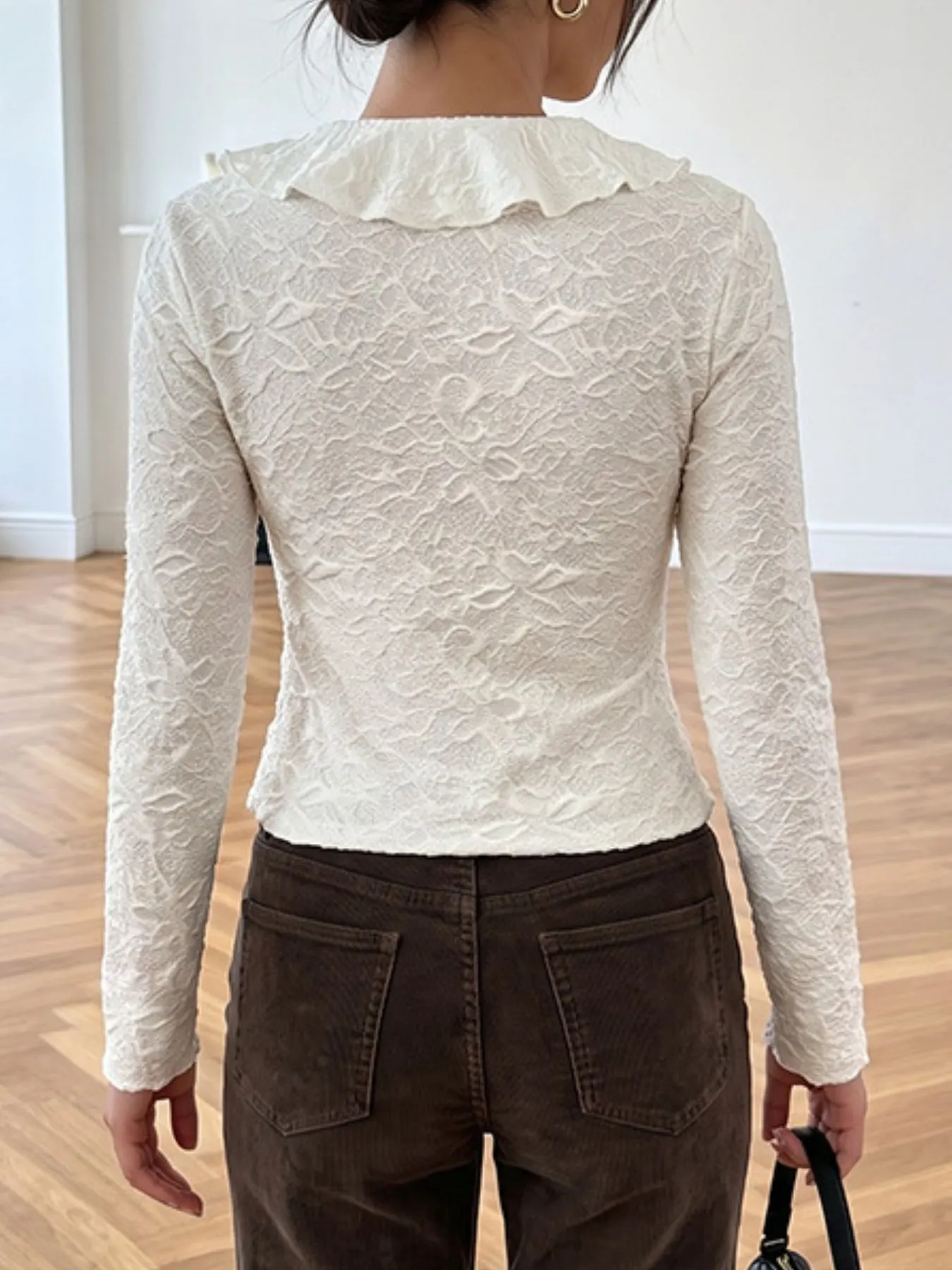 Ruffled Long-Sleeve T-Shirt 5