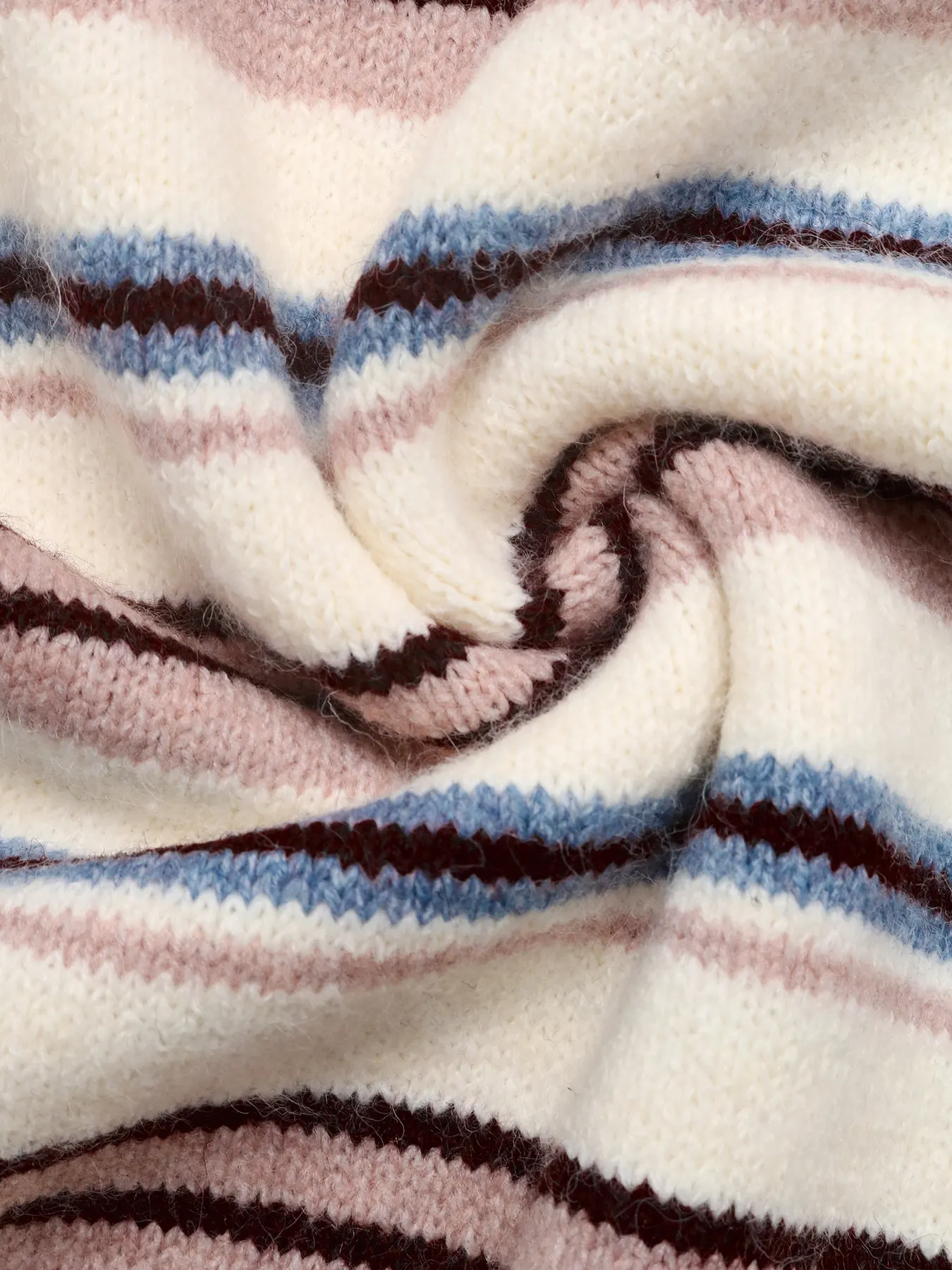 Striped Polo Collar Sweater 10