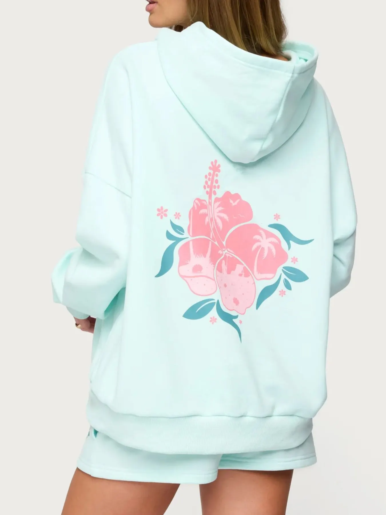 Drop Shoulder Graphic Hoodie with Kangaroo Pocket 17