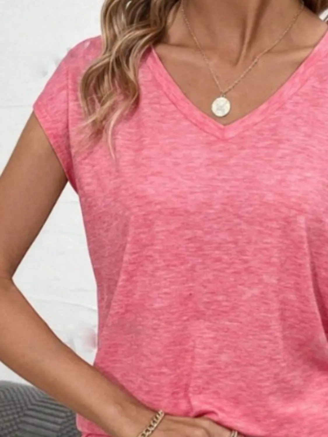 V-Neck Short Sleeve T-Shirt 15