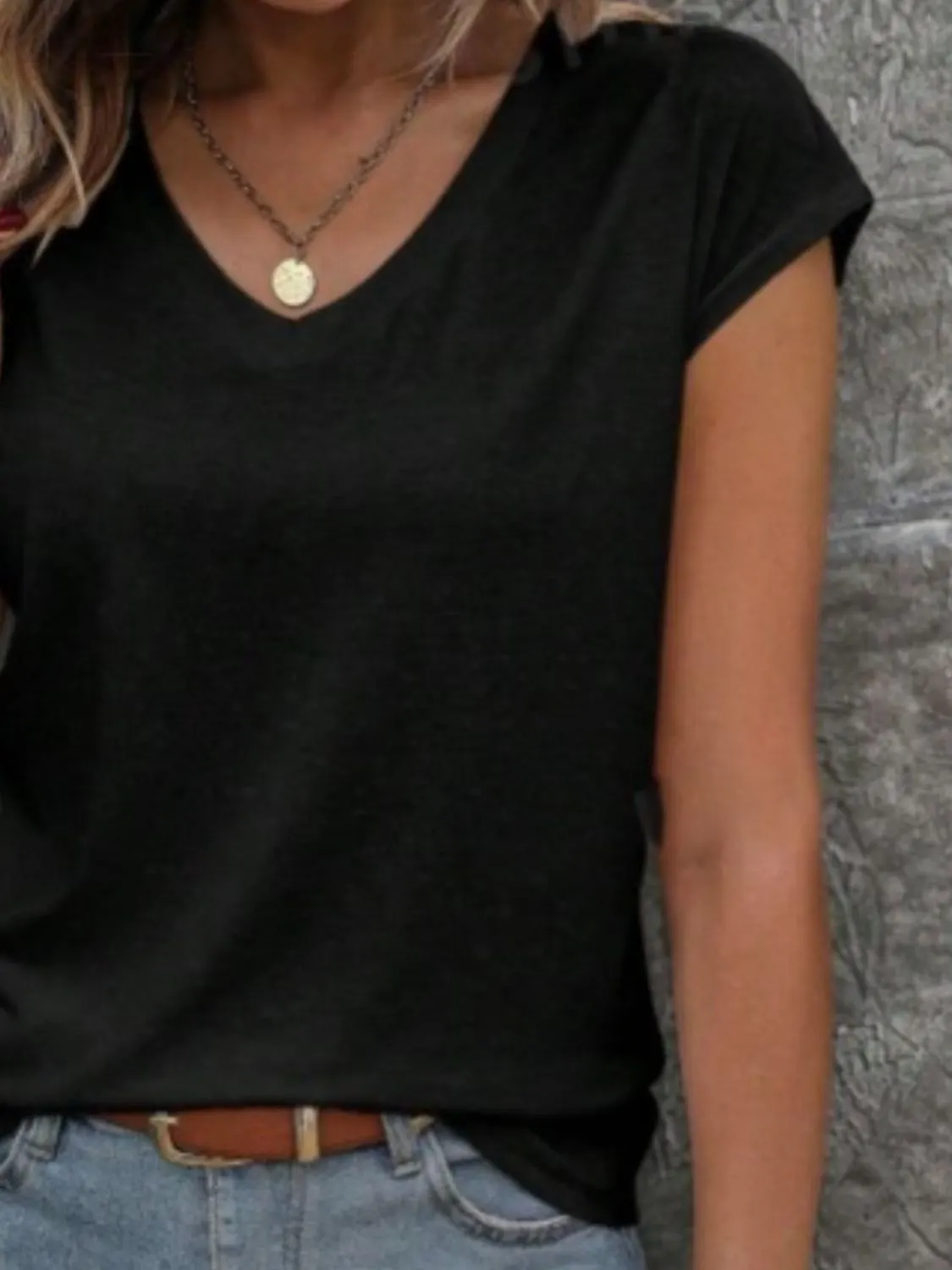 V-Neck Short Sleeve T-Shirt 12