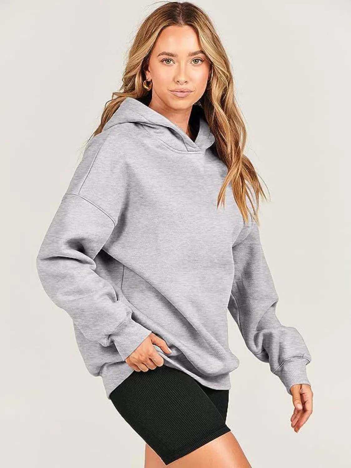 Dropped Shoulder Long Sleeve Hoodie 3