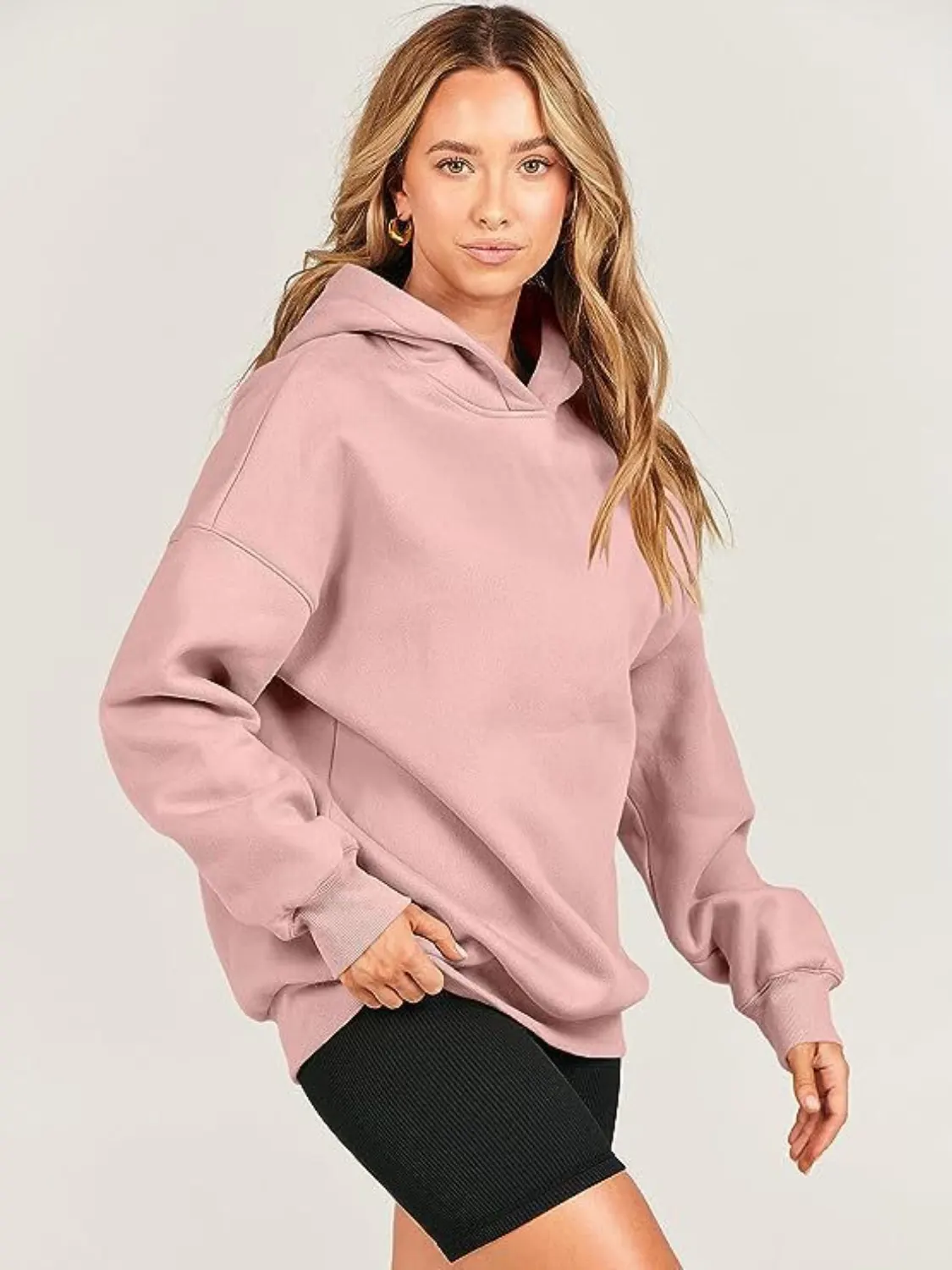Dropped Shoulder Long Sleeve Hoodie 8