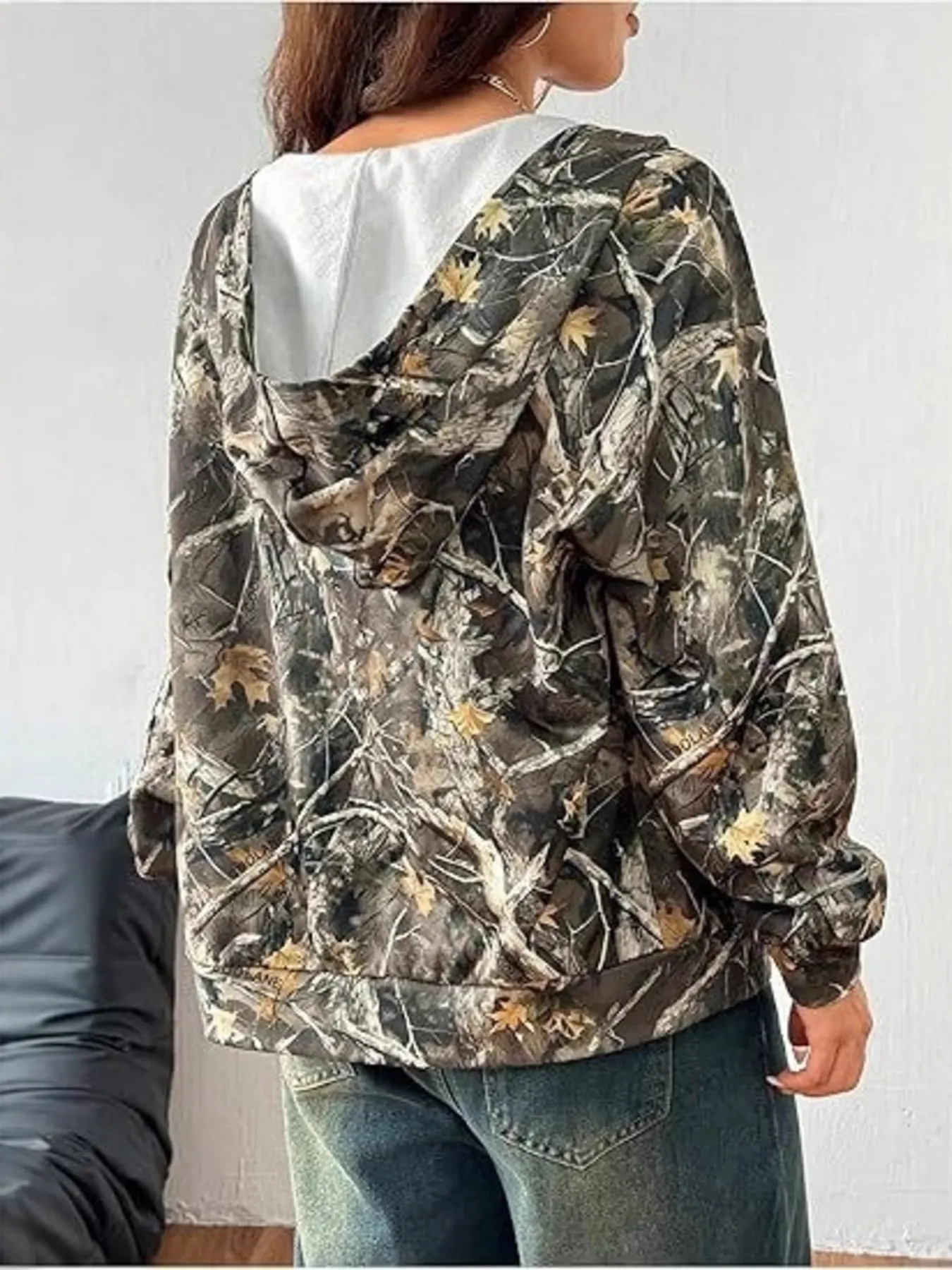 Vintage Printed Zip-Up Hoodie 4