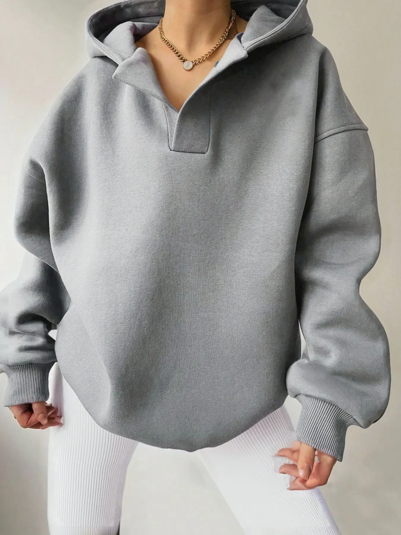 Dropped Shoulder Long Sleeve Sweatshirt 33